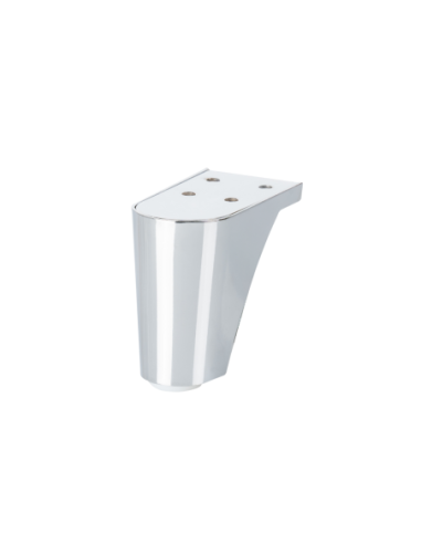 FRANCIA | Set of 4 Legs and 16 Screws | Chrome Finish | H.8 cm | Legs for Sofas and Armchairs