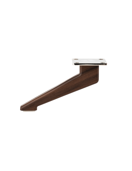 TIMBERLAKE | Set of 4 Legs and 16 Screws | Chrome - Wenghè Finish | H.14 cm | Legs for Sofas and Armchairs