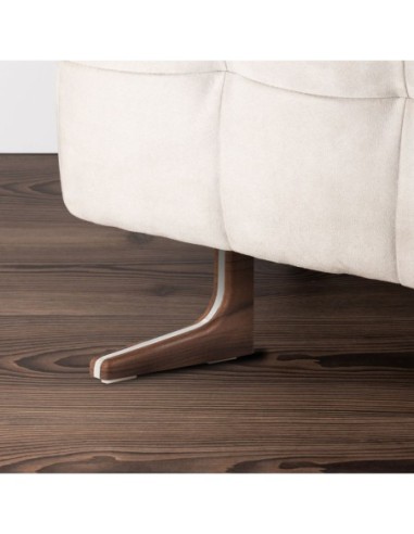 SHERWOOD | Set of 4 Legs and 16 Screws | Chrome and Wenghè Finish | H.12 cm | Legs for Sofas and Armchairs