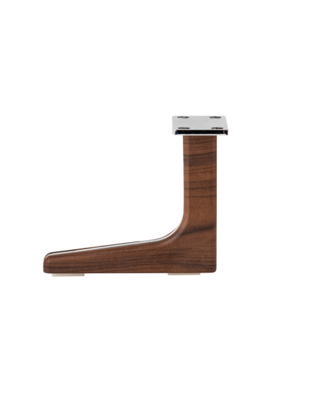 SHERWOOD | SET da 4 Piedi e 16 viti | Cromo Lucido - Wenghè | H. 12 cm | Piedini per divani-poltrone