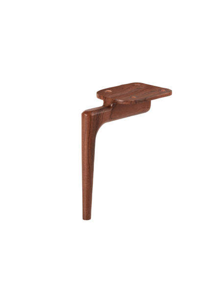 THIN | SET da 4 Piedi e 16 viti | Effetto Legno - Wenghè | H. 18 cm | Piedini per divani-poltrone