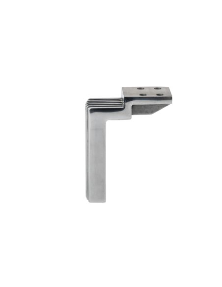 TOKIO | SET da 4 Piedi e 16 viti | Cromo Lucido | H.14 | Piedini per divani-poltrone-mobili |
