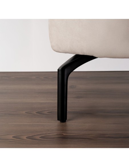 FILA | Set of 4 Legs and 16 Screws | Matt Black Finish | H.19 cm | Legs for Sofas and Armchairs