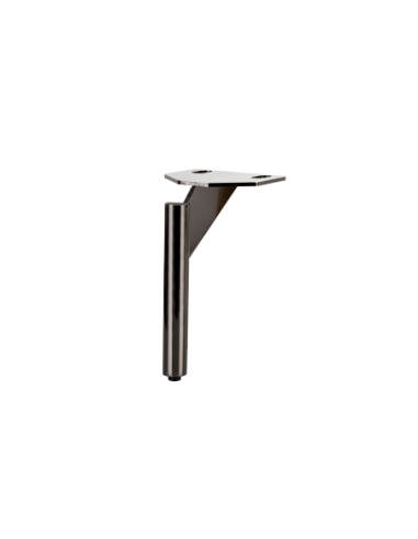 NUOVO FRED | SET da 4 Piedi in Metallo e 16 viti | Nickel Nero | H. 20 cm | Piedini per divani e poltrone |