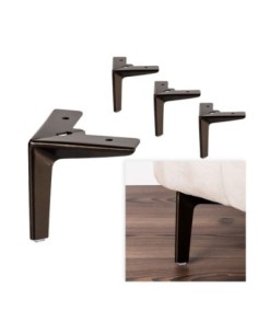 LOVELY | SET da 4 Piedi in Metallo e 16 viti | Bronzo | H. 13 cm | Piedini per divani e poltrone |