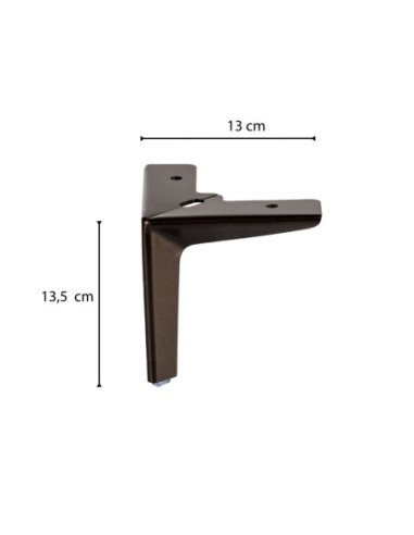 LOVELY | Set of 4 Legs and 16 Screws | Bronze Finish | H.9 cm | Legs for Sofas and Armchairs
