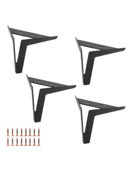 VULTUS | SET da 4 Piedi in Metallo e 16 viti | Grey Stone M9 | H. 14 cm | Piedini per divani e poltrone |