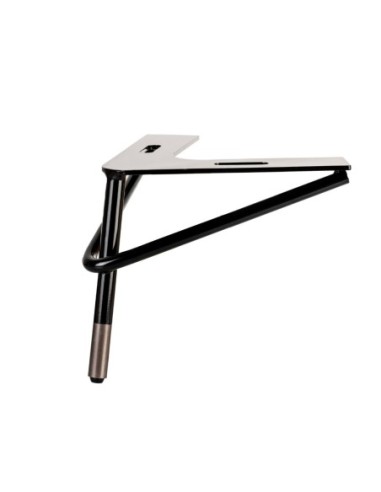 AKELA BICOLOR | Set of 4 Legs and 16 Screws | Black + Pearl Grey | H. 17,5 cm | Legs for Sofas and Armchairs