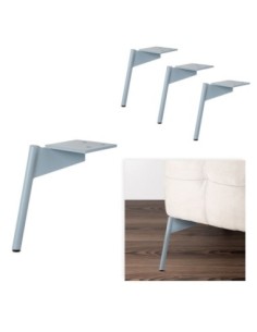 CLAYTON | SET da 4 Piedi e 16 viti | Denim | H. 20 | Piedini per divani e poltrone |