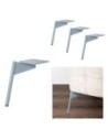 CLAYTON | Set of 4 Legs and 16 Screws | Denim Finish | H.20 cm | Legs for Sofas and Armchairs
