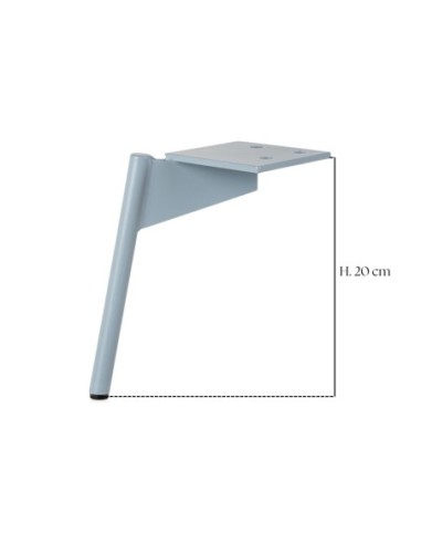 CLAYTON | SET da 4 Piedi e 16 viti | Denim | H. 20 | Piedini per divani e poltrone |