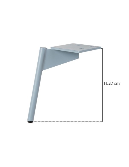 CLAYTON | SET da 4 Piedi e 16 viti | Denim | H. 20 | Piedini per divani e poltrone |