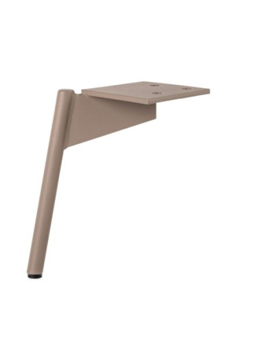 CLAYTON | Set of 4 Legs and 16 Screws | Beige Finish | H.20 cm | Legs for Sofas and Armchairs