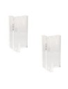 Piede T | SET 2 Piedi in plastica trasparente | H.25 L.12x12 SP.2,5  | Effetto letto/divano sospeso