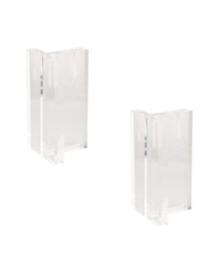 Piede T | SET 2 Piedi in plastica trasparente | H.36 L.12x12 SP.2,5 | Effetto letto/divano sospeso