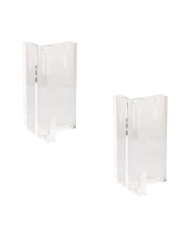 T LEG | SET 2 Transparent Plastic Legs | H.36 L.12x12 | Floating Bed and Sofa Effect