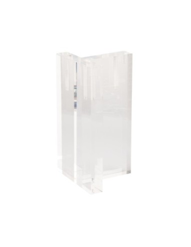 T LEG | SET 2 Transparent Plastic Legs | H.36 L.12x12 | Floating Bed and Sofa Effect