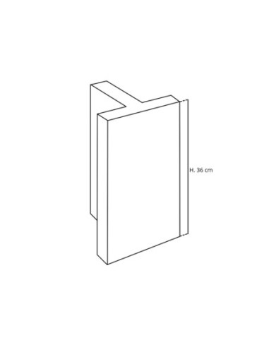 T LEG | SET 2 Transparent Plastic Legs | H.36 L.12x12 | Floating Bed and Sofa Effect