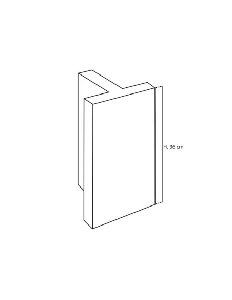 T LEG | SET 2 Transparent Plastic Legs | H.36 L.12x12 | Floating Bed and Sofa Effect