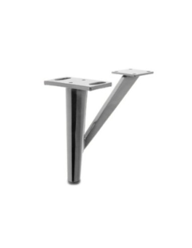 SETA | SET da 4 Piedi e 16 Viti | Cromato | H. 12,30 cm | Piedini per divani e poltrone |