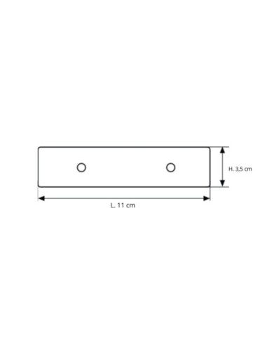 KILO | SET da 4 Piedi | Nero Opaco | H.3,5 x L. 11 cm | Piedini per divani e poltrone |