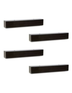 KILO | SET da 4 Piedi | Nero Opaco | H.3,5 x L. 19 cm | Piedini per divani e poltrone |