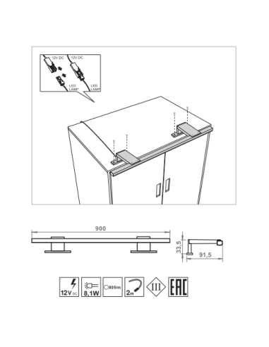 IDA 900 | Lampada LED per bagno |
