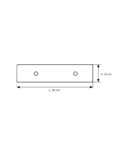 KILO | SET da 4 Piedi | Nero Opaco | H.3,5 x L. 30 cm | Piedini per divani e poltrone |