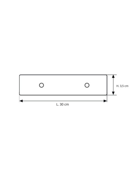 KILO | Set of 4 Legs | Matt Black Finish | H.3,5 / L.30 cm | Legs for Sofas and Armchairs