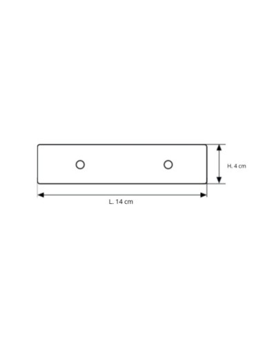 KILO | SET da 4 Piedi | Nero Opaco | H.4 x L. 14 cm | Piedini per divani e poltrone |