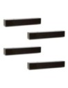 KILO | SET da 4 Piedi | Nero Opaco | H.4 x L. 19 cm | Piedini per divani e poltrone |