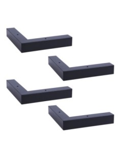 CANTON | SET da 4 Piedi | Nero Opaco | H.4,5 L. 22 x 22 cm | Piedini per divani e poltrone |