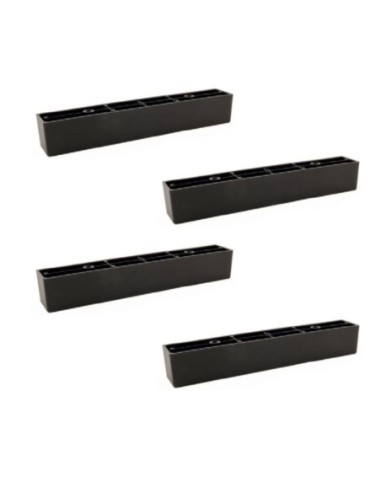 KILO P | SET of 4 Plastic Legs | Matt Black | H.3,5 L.22 cm | Legs for Sofas and Armchairs