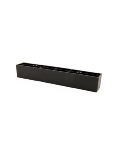 KILO P | SET da 4 Piedi | Nero Opaco | H.3,5 x L. 22 cm | Piedini per divani e poltrone