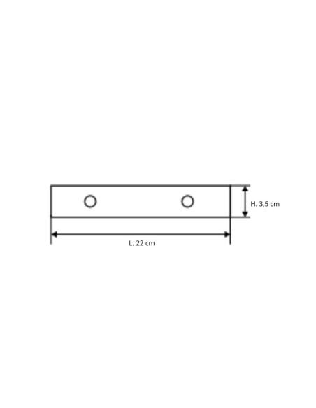 KILO P | SET of 4 Plastic Legs | Matt Black | H.3,5 L.22 cm | Legs for Sofas and Armchairs