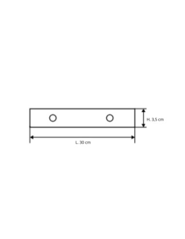 KILO P | SET da 4 Piedi | Nero Opaco | H.3,5 x L. 30 cm | Piedini per divani e poltrone