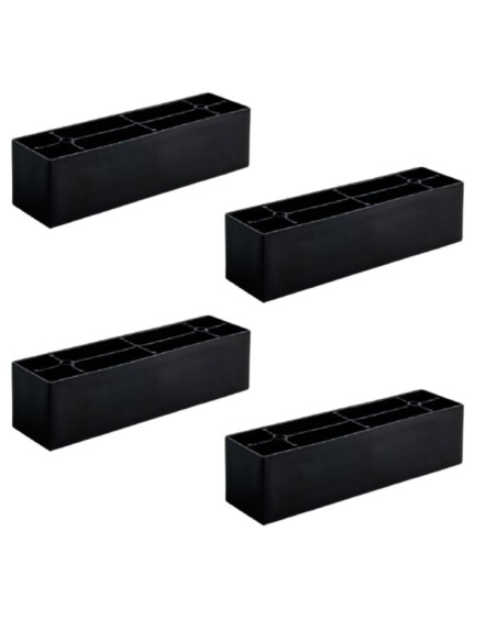 ANTA P | SET da 4 Piedi | Nero Opaco | H.5,5 x L. 22 cm | Piedini per divani e poltrone