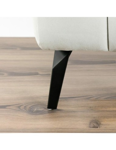 ROBIN | SET 4 Piedi e 16 viti | Nero Opaco | H.13 cm | Piedini per divani-poltrone |
