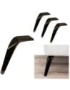 ROBIN | Set of 4 Legs and 16 Screws | Black Nickel Finish | H.13 cm | Legs for Sofas and Armchairs