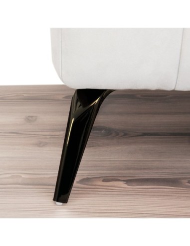 ROBIN | Set of 4 Legs and 16 Screws | Black Nickel Finish | H.13 cm | Legs for Sofas and Armchairs