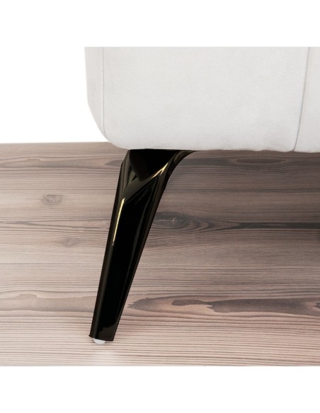 ROBIN | Set of 4 Legs and 16 Screws | Black Nickel Finish | H.13 cm | Legs for Sofas and Armchairs