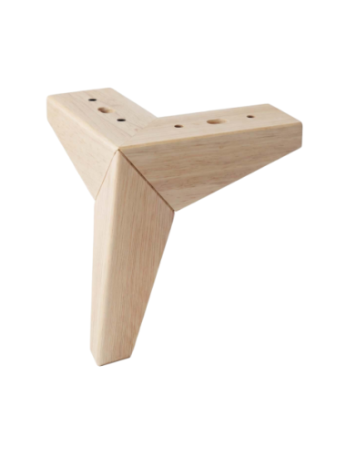 ROCK | SET 4 Piedi in Legno | Colore Naturale | Altezza 13,5 cm | Gambe in Legno per divani e mobili