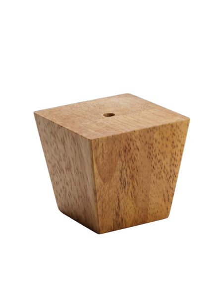 CUBA | SET 4 Piedi in Legno | Colore Naturale | Altezza 8 cm | Gambe in Legno per divani e mobili
