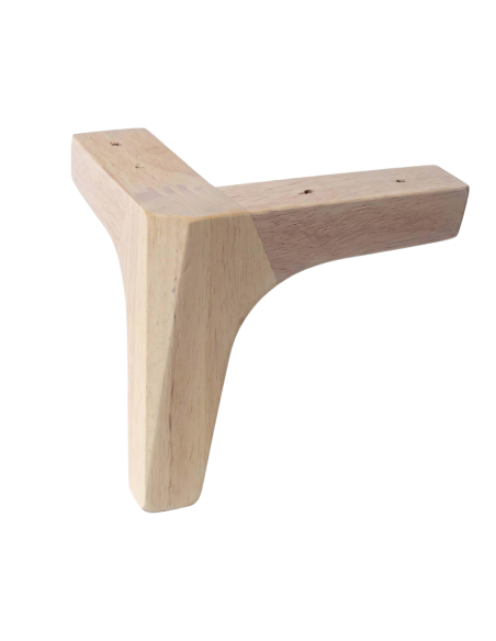 ZENO | SET 4 Piedi in Legno | Colore Naturale | Altezza 15 cm | Gambe in Legno per divani e mobili |