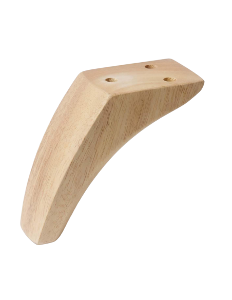 DIVA | SET 4 Piedi in Legno | Colore Naturale | Altezza 12 cm | Gambe in Legno per divani e mobili