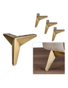 STARDUST 13 | SET da 4 Piedi e 16 viti | Oro | H.13 cm | Piedini per divani-poltrone |