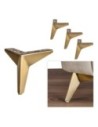 STARDUST 13 | SET da 4 Piedi e 16 viti | Oro | H.13 cm | Piedini per divani-poltrone |