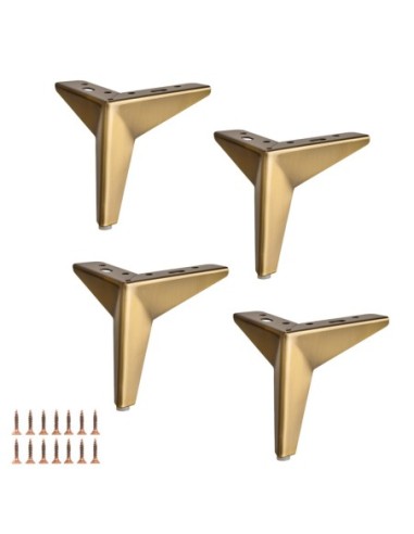 STARDUST 13 | SET da 4 Piedi e 16 viti | Oro | H.13 cm | Piedini per divani-poltrone |