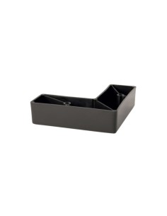 CANTON P | SET of 4 Plastic Legs | Matt Black | H.3,5 L.13x13 cm | Legs for Sofas and Armchairs 2