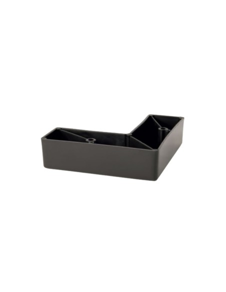 CANTON P | SET da 4 Piedi | Nero Opaco | H.3,5 L. 13 x 13 cm | Piedini per divani e poltrone